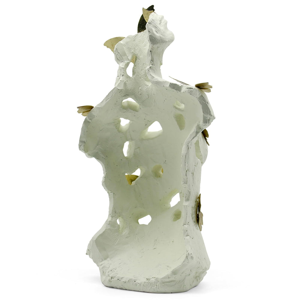 Abstract Female Bust Sculpture with Butterflies