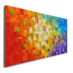 Abstract Canvas Wall Art – Hand Painted Oil Painting, Framed & Ready to Hang