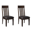 Faux Leather Rake Back Dining Chairs Set of 2
