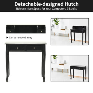 Writing Desk with 4 Drawers & Removable Floating Organizer