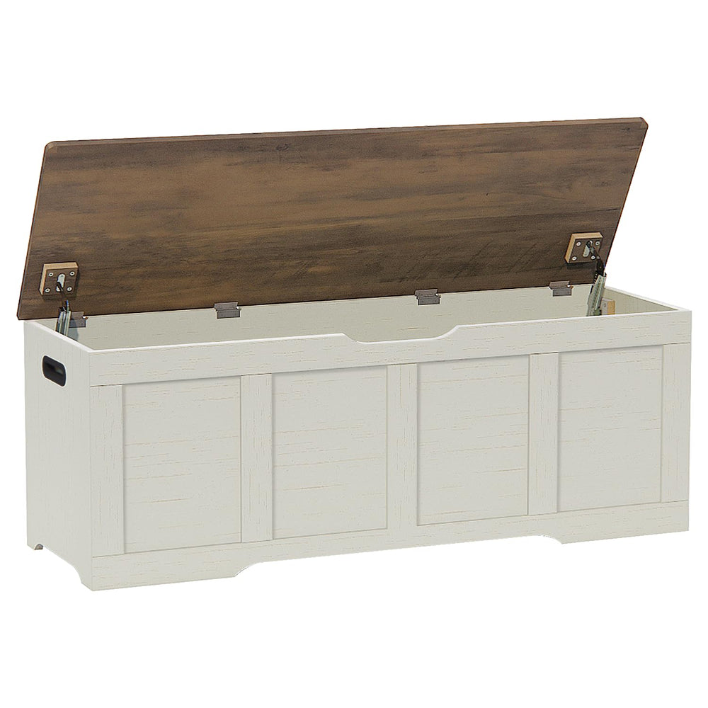 Large Storage Chest with Safety Hinges & Wooden Bench
