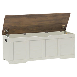 Large Storage Chest with Safety Hinges & Wooden Bench