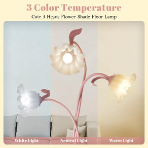 Flower Gooseneck Floor Lamp with 3 Color Temperatures