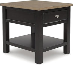 Farmhouse End Table with Drawer and Lower Shelf