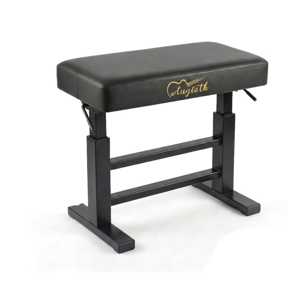 Hydraulic Piano Bench with Adjustable Height – Memory Foam Keyboard Stool