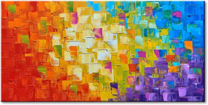 Abstract Canvas Wall Art – Hand Painted Oil Painting, Framed & Ready to Hang