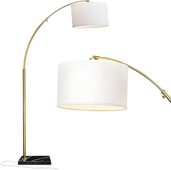 Arc Floor Lamp with Marble Base – LED, 76" Tall