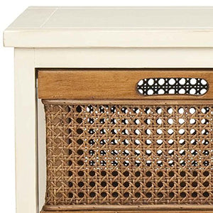 4-Drawer Storage Cabinet with Pine Wood Frame