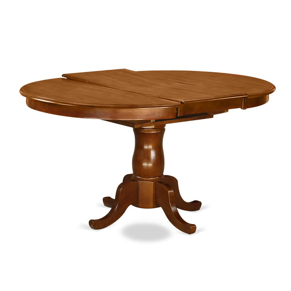 5-Piece Oval Dining Set with Butterfly Leaf & Wood Seat Chairs