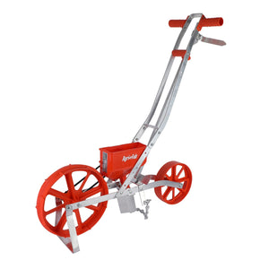Push Garden Seeder Planter — 7 Seed Plates, 3 lb Hopper, Adjustable Row Marker