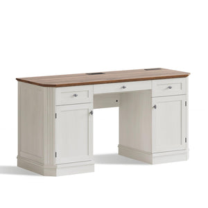 59" Victorian Executive Desk with Storage & Charging Station