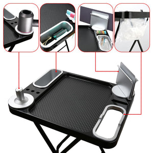 Folding Salon Rolling Tray with Wheels