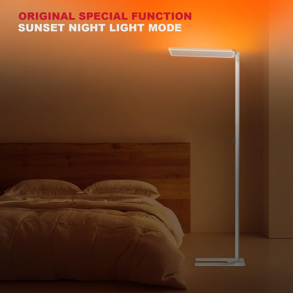 150W Full-Spectrum LED Floor Lamp, 11000LM Dimmable 4000K, Motion Sensor & Nightlight, 79"
