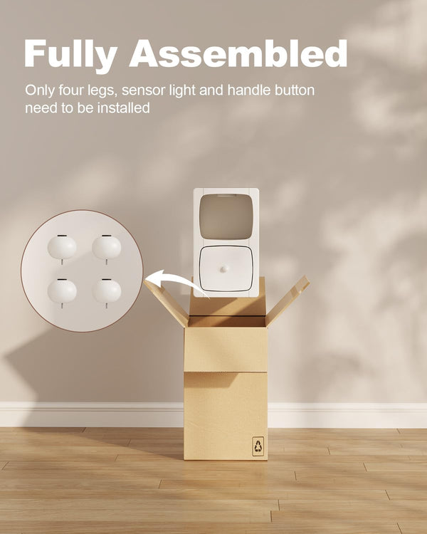 Solid Wood Narrow Nightstand with Drawer & USB Night Light