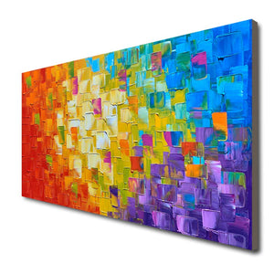 Abstract Canvas Wall Art – Hand Painted Oil Painting, Framed & Ready to Hang