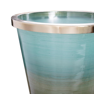 Flared Glass Vase — Brown Ombre, 23.75" Tall