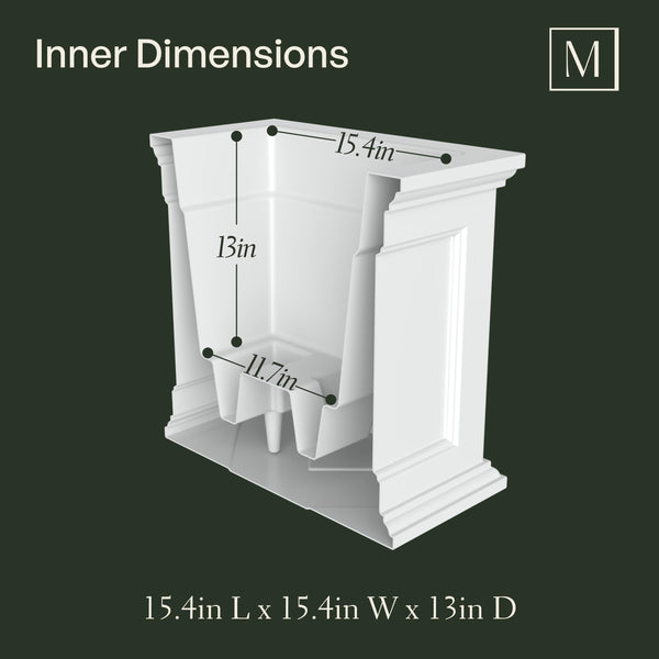 20-Inch Square Self-Watering Planter – Espresso