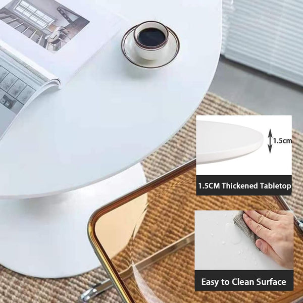 Round Tulip Dining Table – Mid-Century Modern, MDF Top, Metal Base