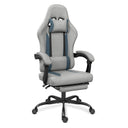 Breathable Fabric Gaming Chair with Footrest
