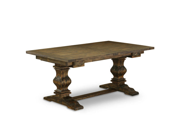 9-Piece Dining Table Set with Removable Leaf and 8 Parson Chairs