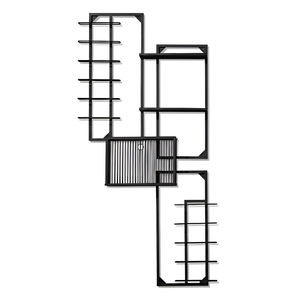 11-Bottle Wall-Mounted Wine Rack with Cork Catcher