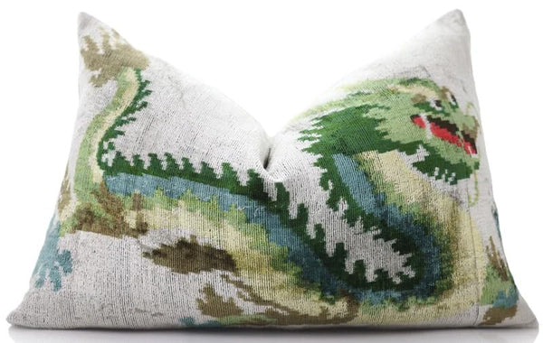 Dragon Silk Velvet Lumbar Pillow 16x24
