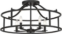 5-Light Semi-Flush Mount Ceiling Light Drum Shade