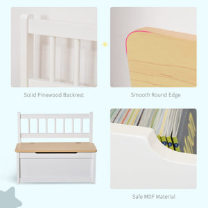 Kids Toy Box Storage Bench with Lid