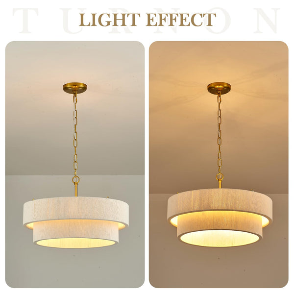 Woven Rattan Boho Chandelier Pendant Light