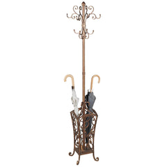 Metal Coat and Hat Rack Stand with Umbrella Basket