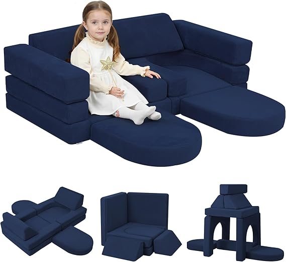 10-Piece Modular Kids Play Couch