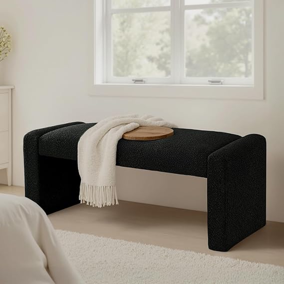 47" Upholstered Bench with Solid Wood Frame