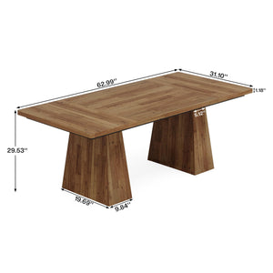 63-Inch Executive Desk with Double Pedestal