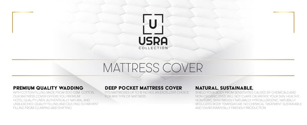 100% Cotton Quilted Mattress Topper Protector