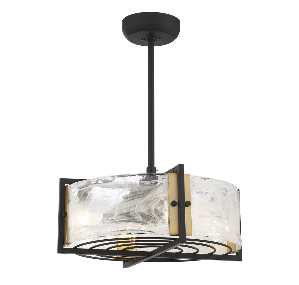 Hayward Fan D'Lier Ceiling Fan with LED Lights – Matte Black & Brass