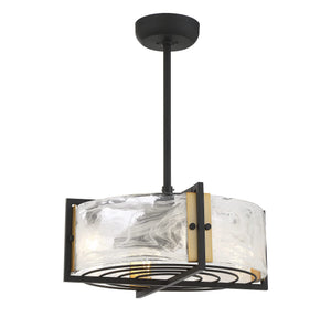 Hayward Fan D'Lier Ceiling Fan with LED Lights – Matte Black & Brass