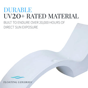In-Pool Chaise Lounge Chairs for Deep Pool Shelves – Set of 2