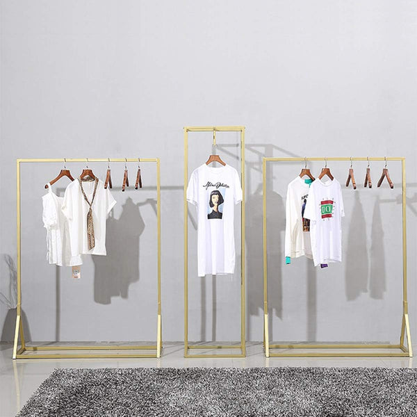 Heavy Duty Metal Garment Rack – Floor-Standing Clothing Display