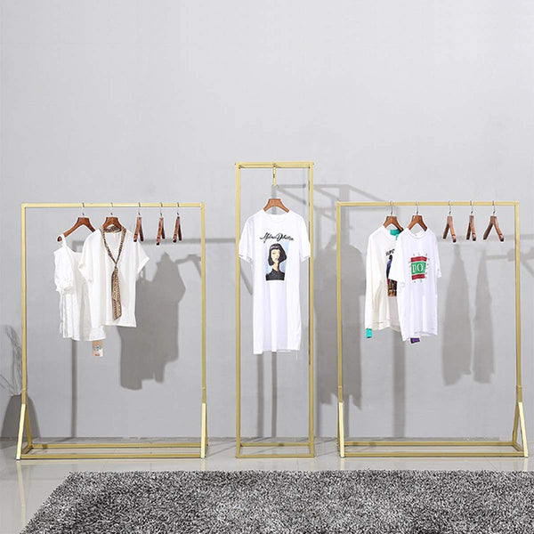 Heavy Duty Metal Garment Rack – Floor-Standing Clothing Display