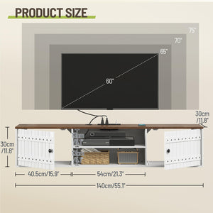 Farmhouse Floating TV Stand with Doors
