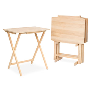 5-Pack XL Folding Tray Tables for Living Room, Kitchen & Small Spaces
