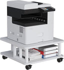 2-Tier Printer Stand with Wheels and Storage Shelf