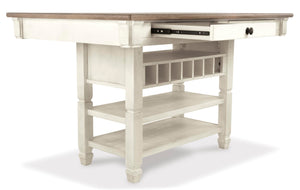 Rectangular Counter Dining Table with Storage