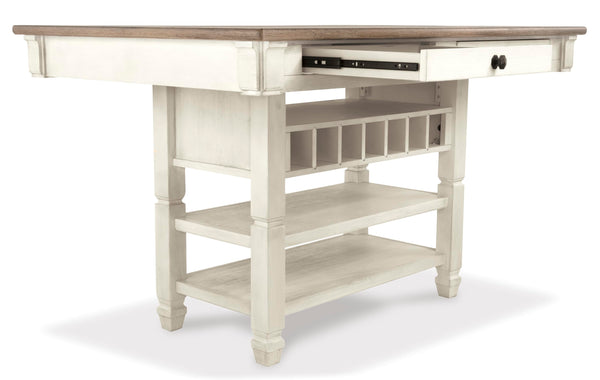 Rectangular Counter Dining Table with Storage
