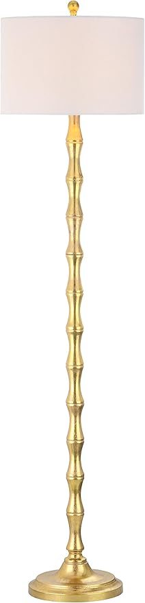 Antique Gold Metal Floor Lamp with LED Bulb