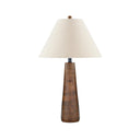 Wood Base Empire Shade Table Lamp with 3-Way Switch