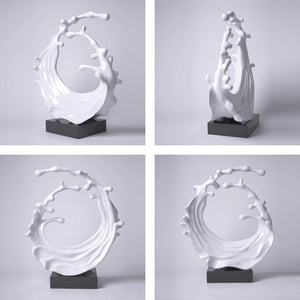 Abstract Sea Wave Sculpture Figurine