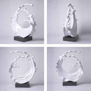 Abstract Sea Wave Sculpture Figurine