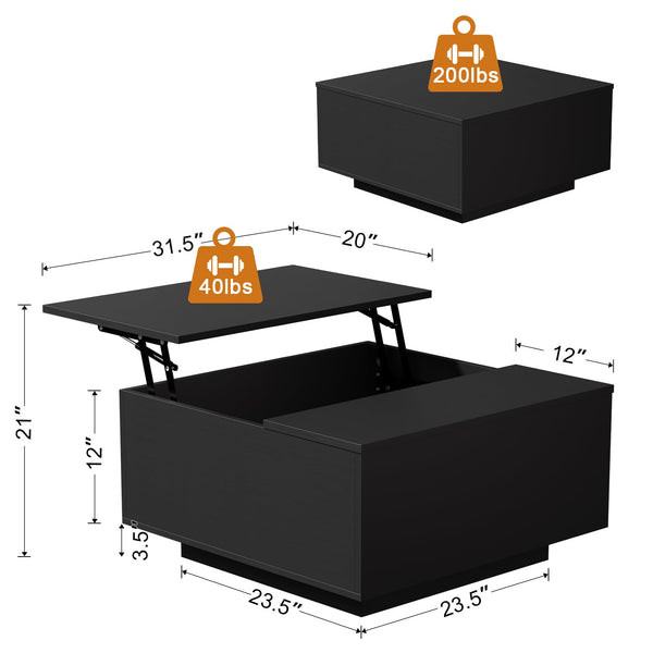 Lift Top Coffee Table with Hidden Storage