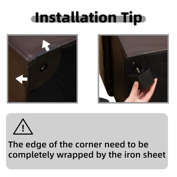 Foldable Storage Ottoman with Hidden Storage